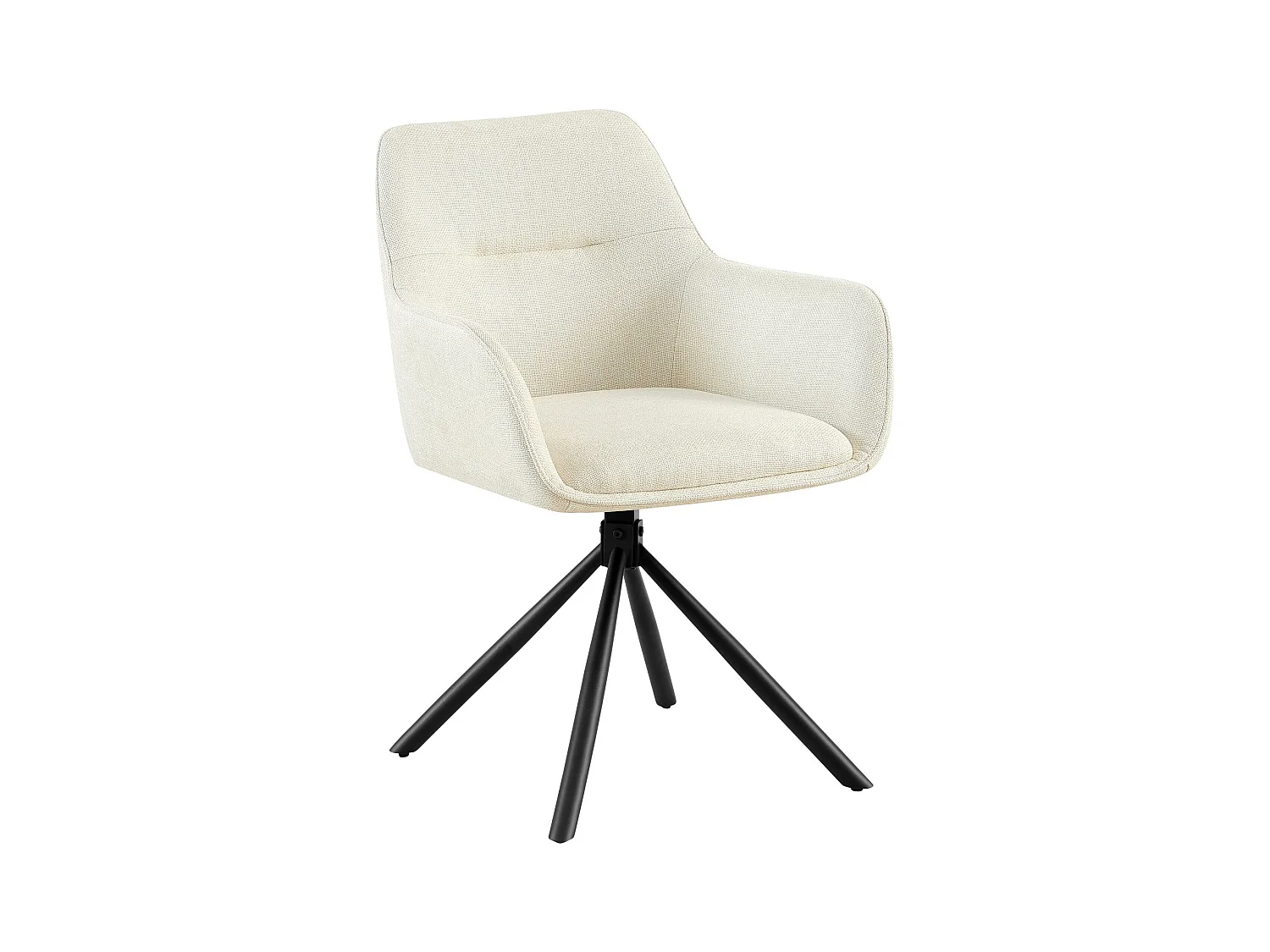 chaises avec accoudoirs - Tissu - Crème - Tipton