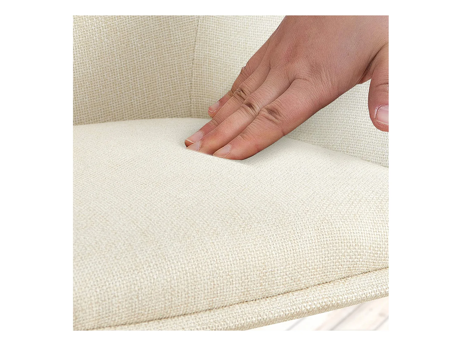 chaises avec accoudoirs - Tissu - Crème - Tipton