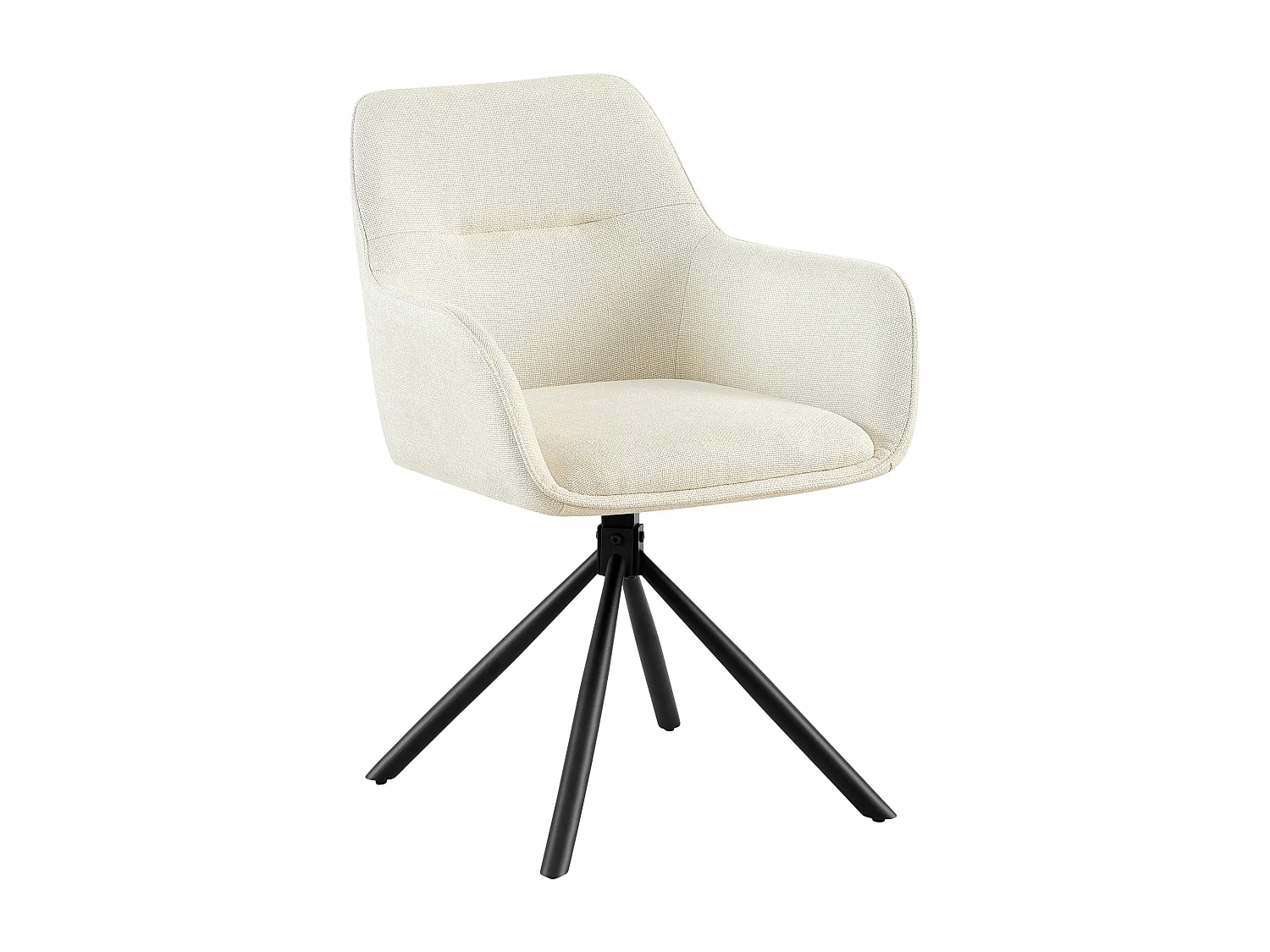 chaises avec accoudoirs - Tissu - Crème - Tipton