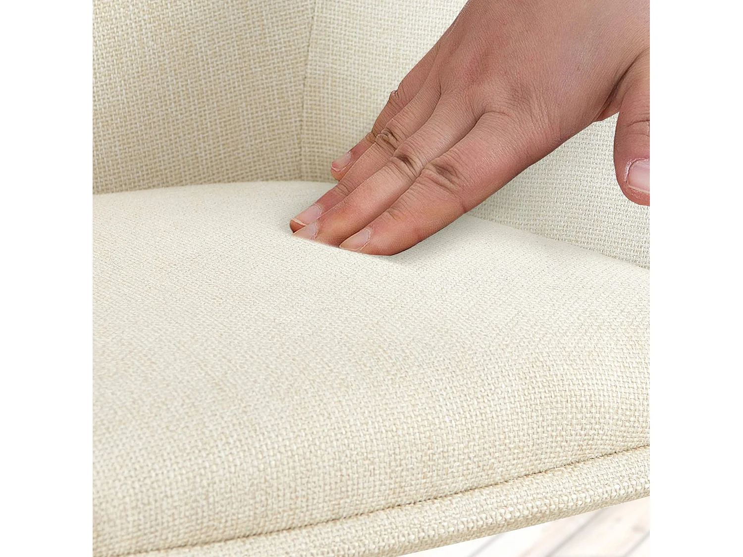 chaises avec accoudoirs - Tissu - Crème - Tipton