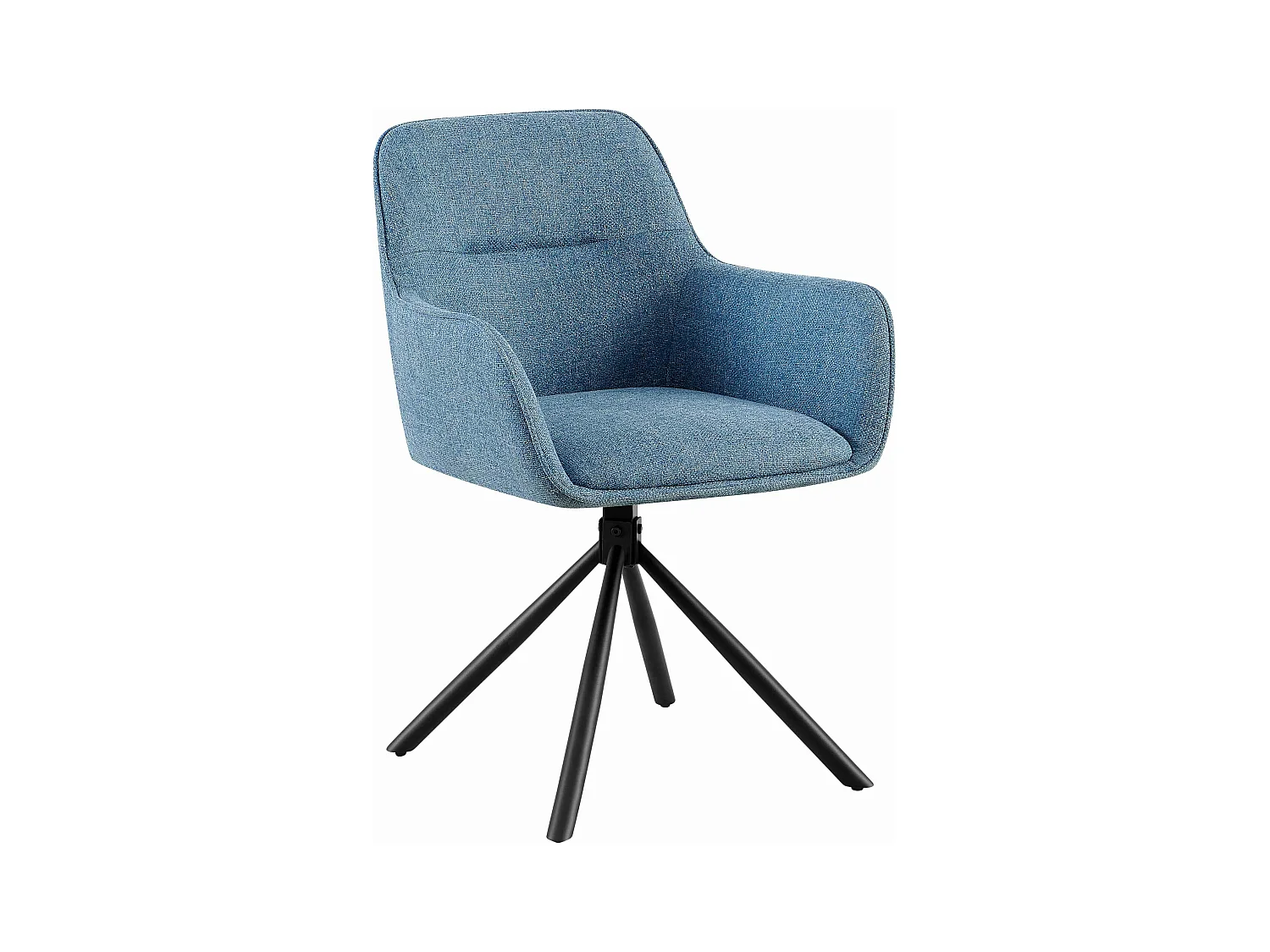 chaises avec accoudoirs - Tissu - Bleu - Tipton