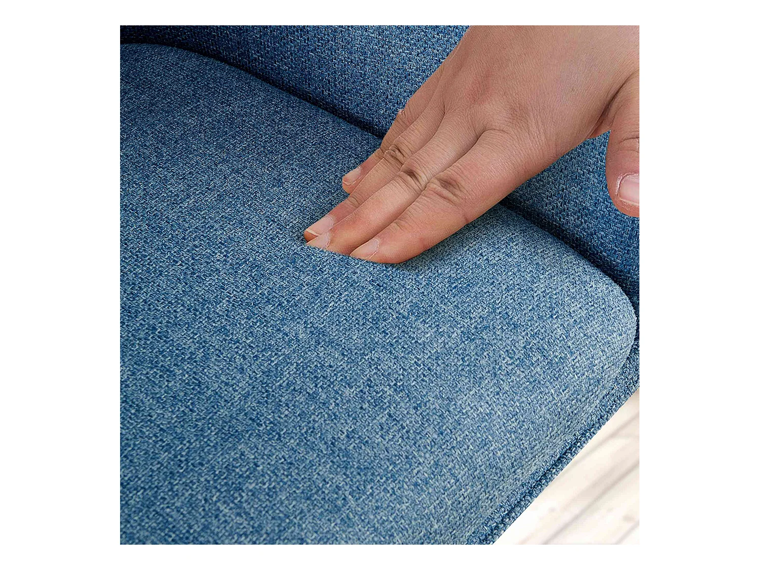 chaises avec accoudoirs - Tissu - Bleu - Tipton