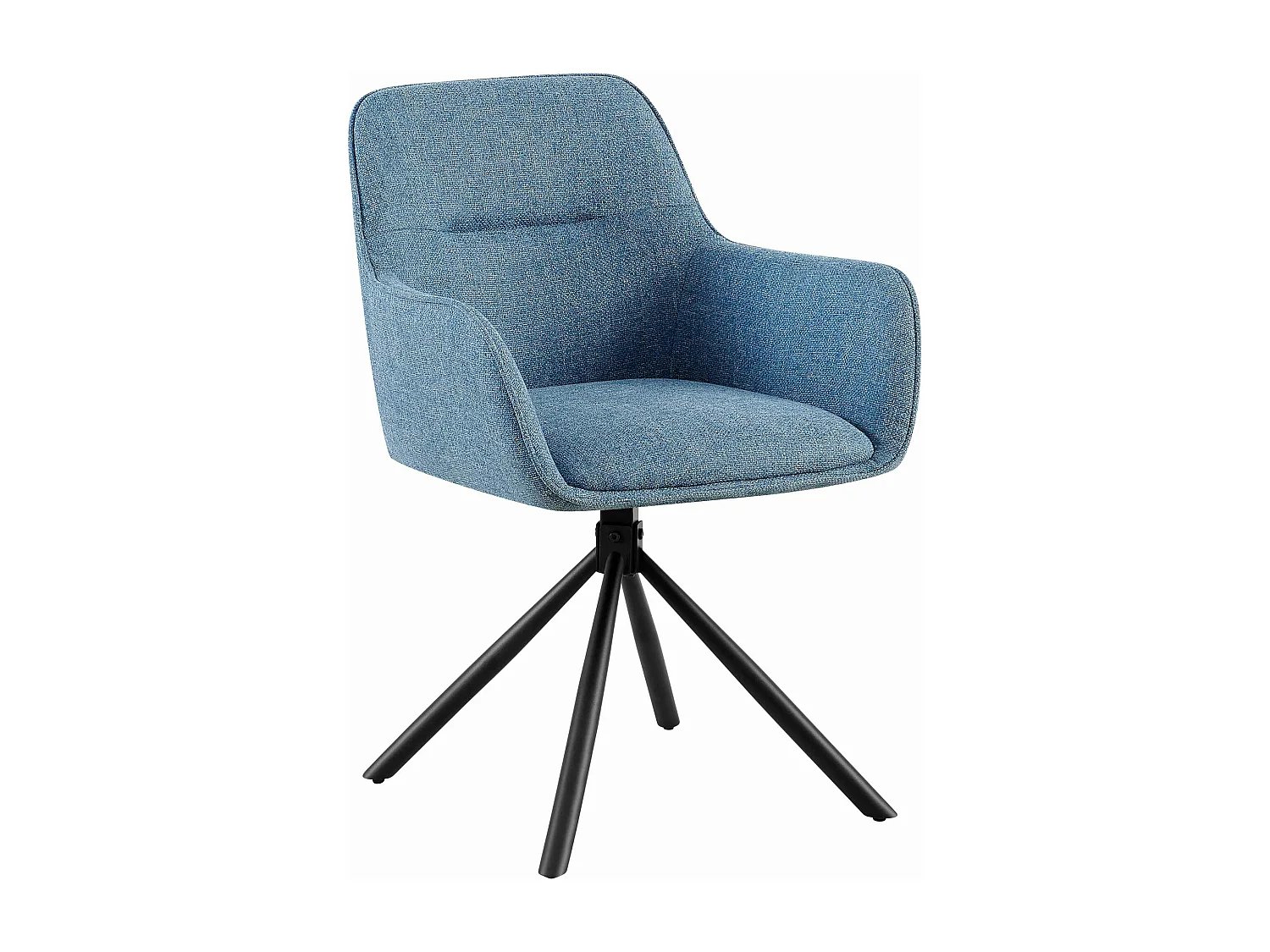 chaises avec accoudoirs - Tissu - Bleu - Tipton