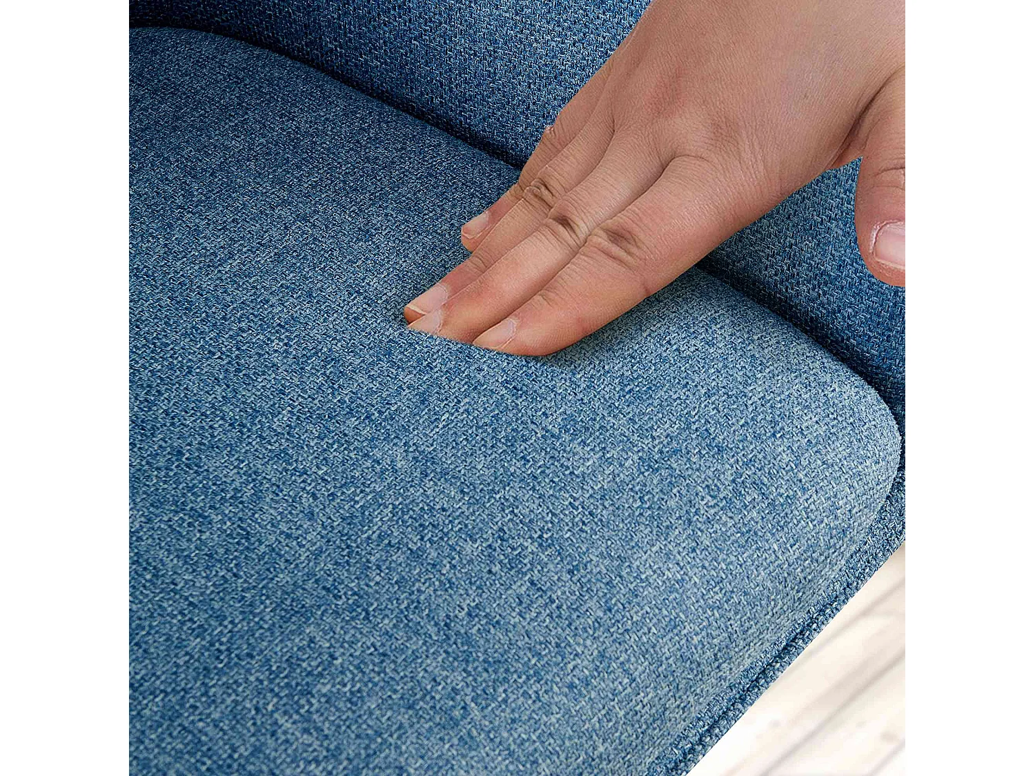 chaises avec accoudoirs - Tissu - Bleu - Tipton