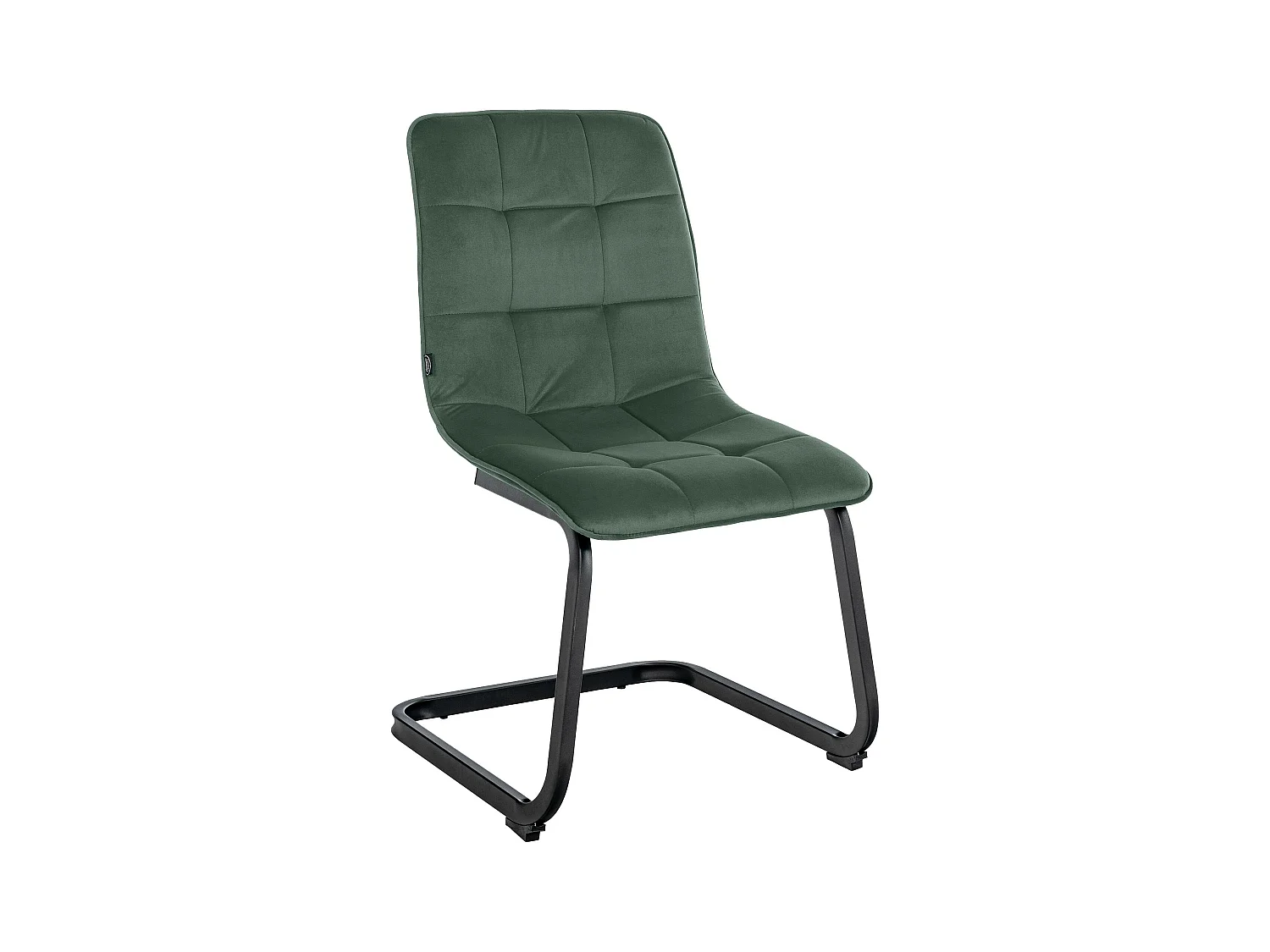 Freischwinger Stuhl - Metall - dunkelgrün - Vermont