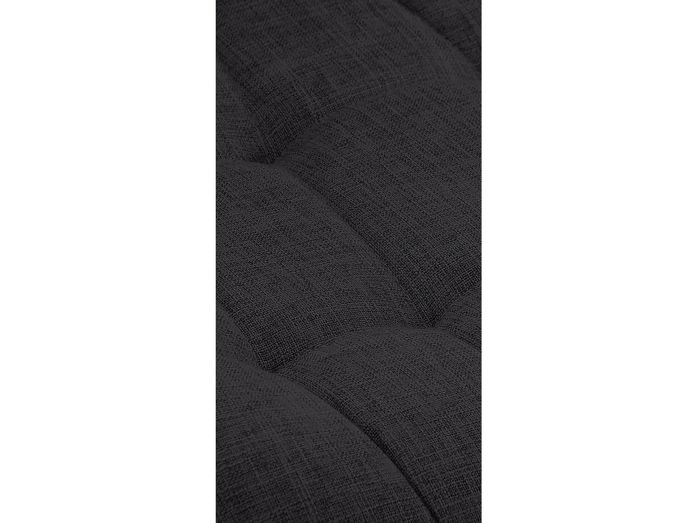 Lot de 2  chaise salle à manger - Tissu - Noir - Elda