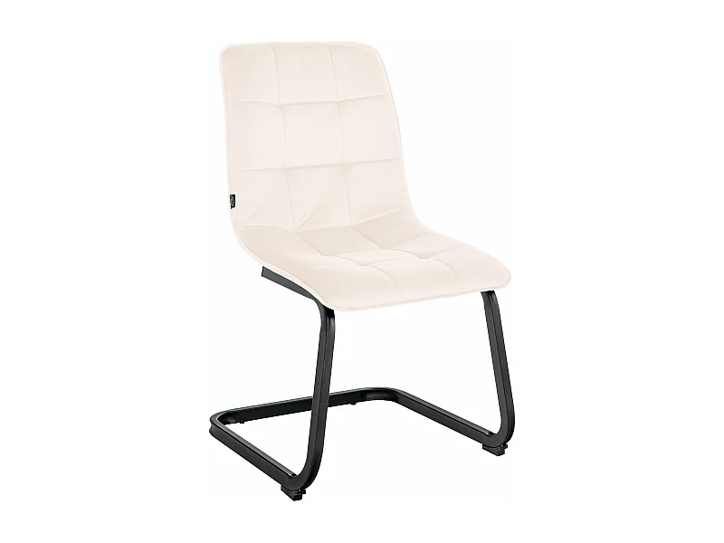 Freischwinger Stuhl - Metall - creme - Vermont