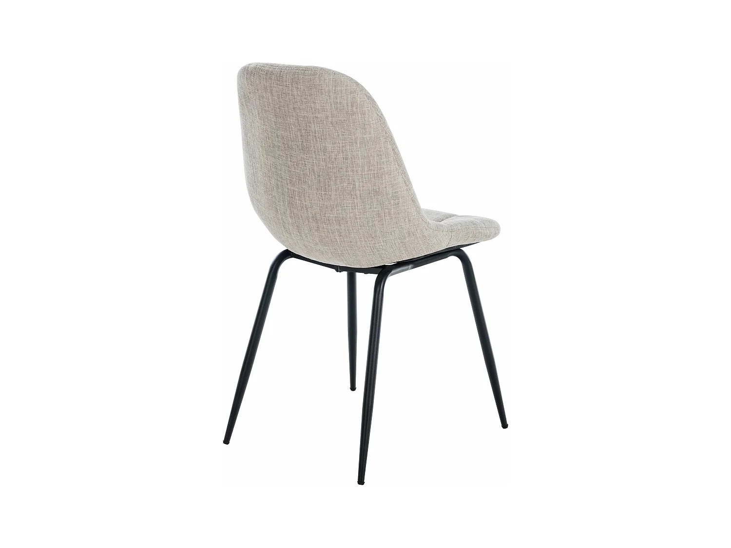 Lot de 2  chaise salle à manger - Tissu - Crème - Tom