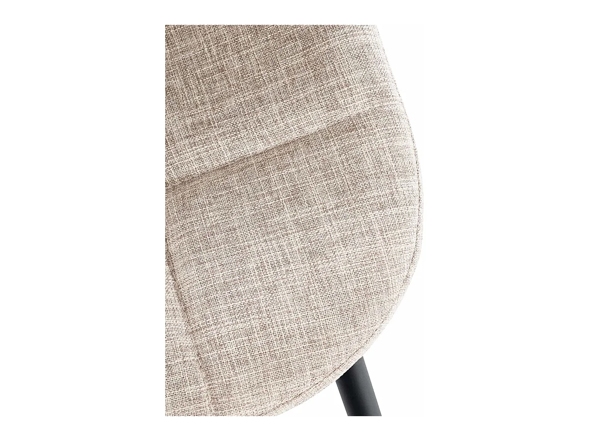 Lot de 2  chaise salle à manger - Tissu - Crème - Tom