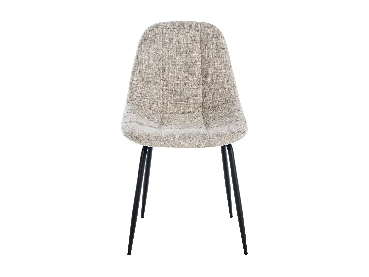 Lot de 2  chaise salle à manger - Tissu - Crème - Tom