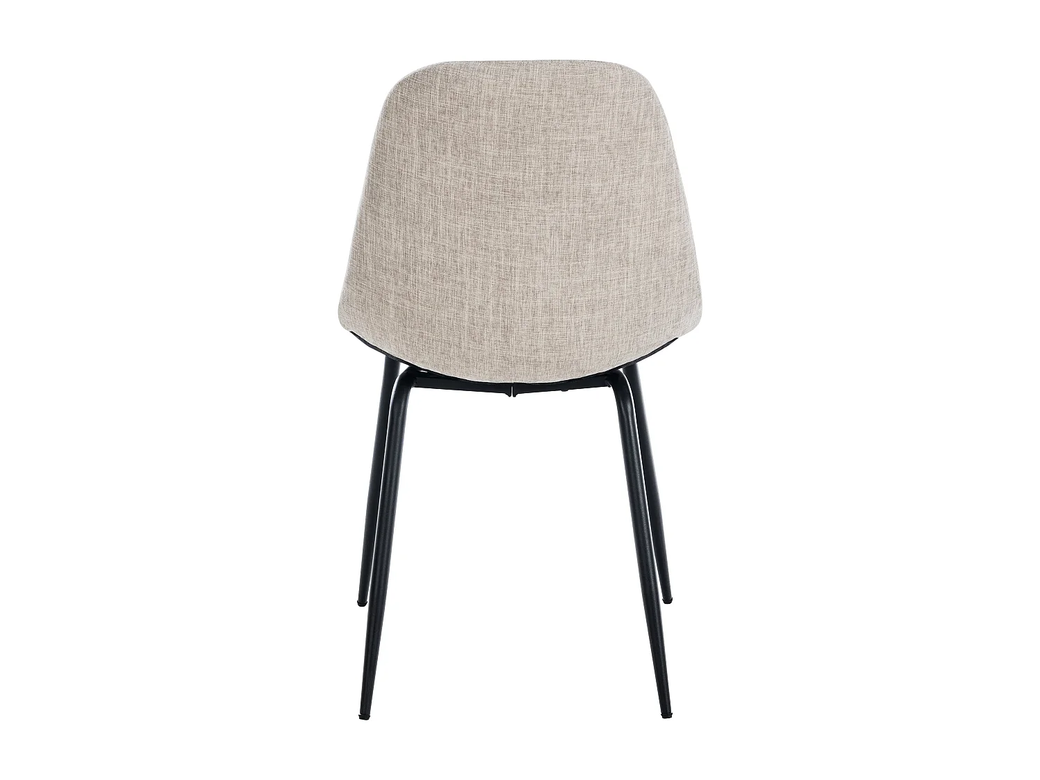 Lot de 2  chaise salle à manger - Tissu - Crème - Tom