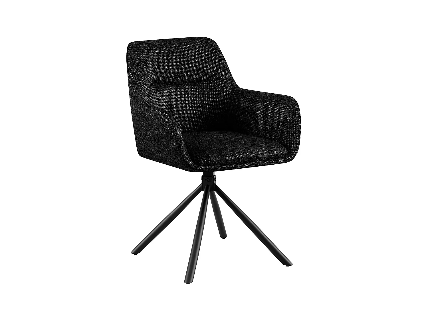 chaises avec accoudoirs - Tissu - Noir - Tipton