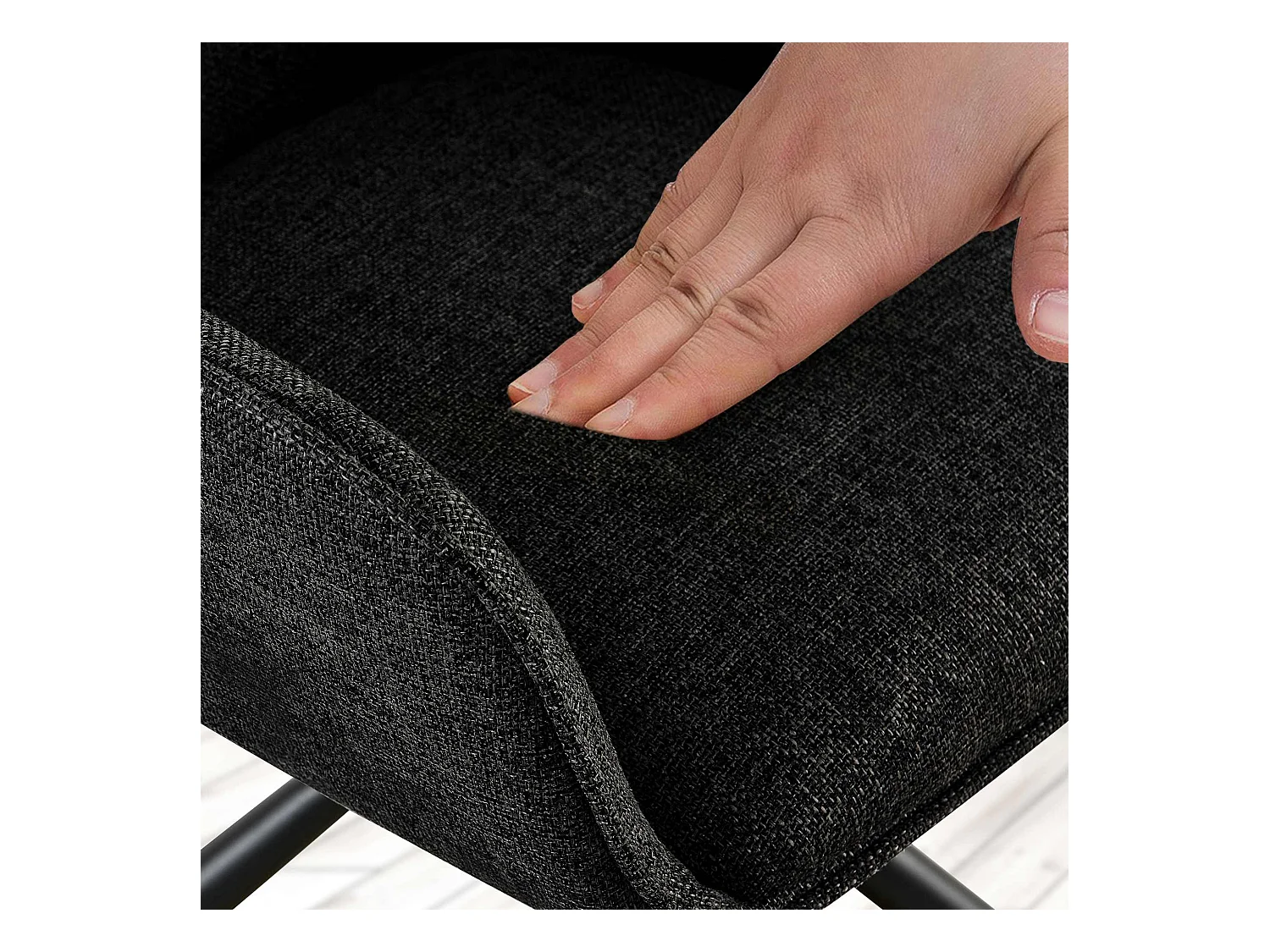 chaises avec accoudoirs - Tissu - Noir - Tipton