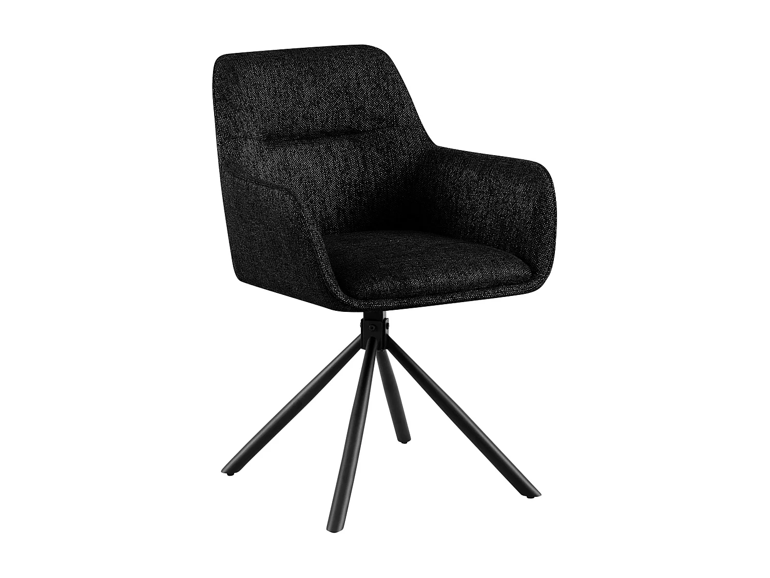 chaises avec accoudoirs - Tissu - Noir - Tipton