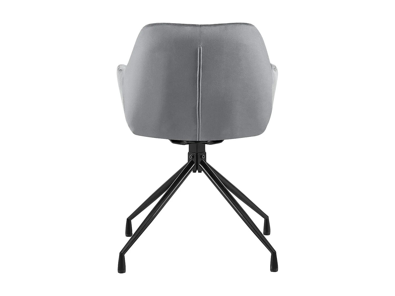 chaise salle à manger - Velours - Gris foncé - Welby