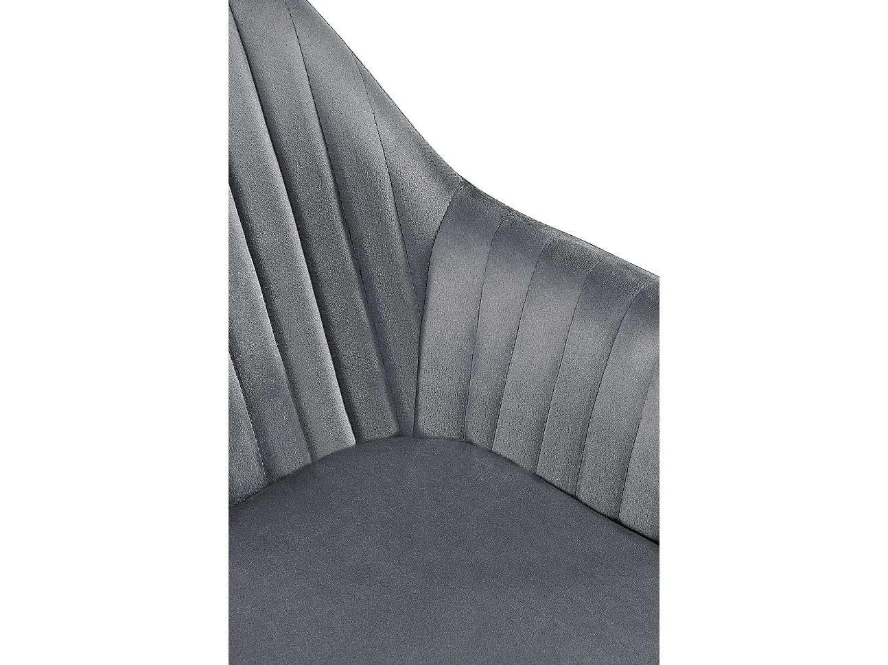 chaise salle à manger - Velours - Gris foncé - Welby