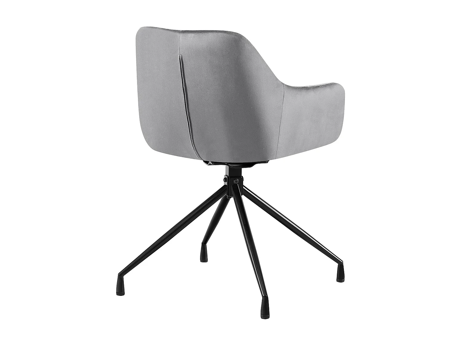 chaise salle à manger - Velours - Gris foncé - Welby