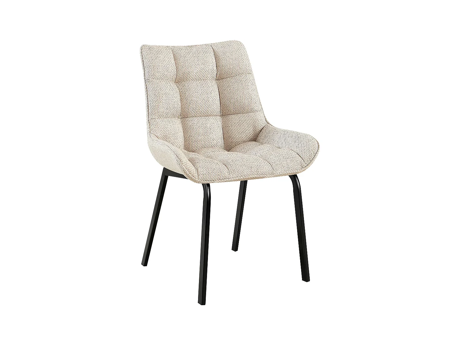 Esszimmerstuhl - Stoff - elfenbein - Saranda