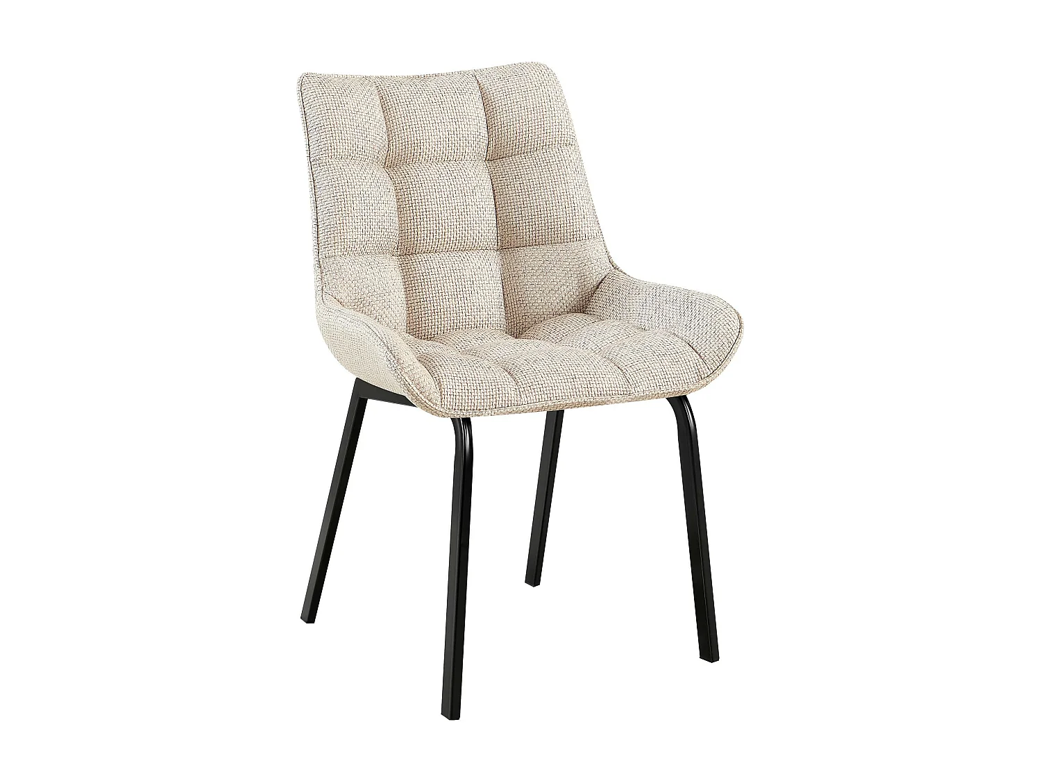 chaise salle à manger - Tissu - Ivoire - Saranda