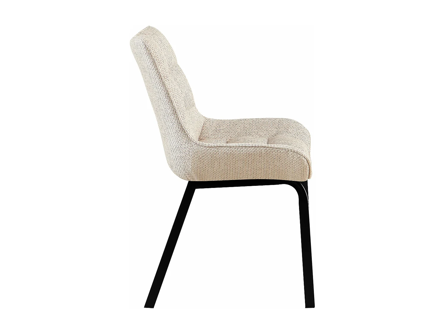 chaise salle à manger - Tissu - Ivoire - Saranda