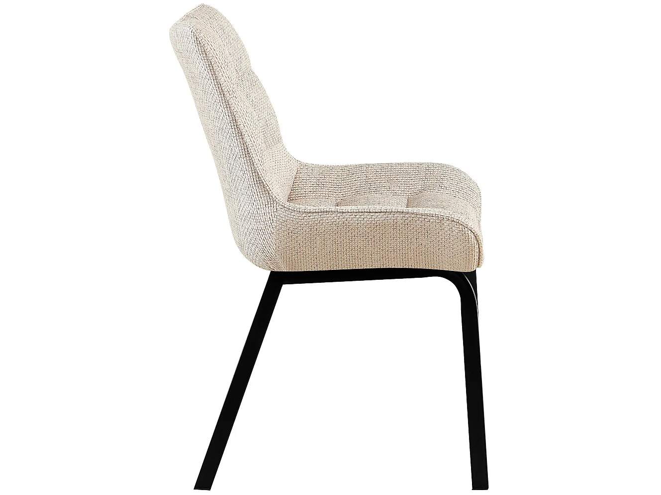 chaise salle à manger - Tissu - Ivoire - Saranda