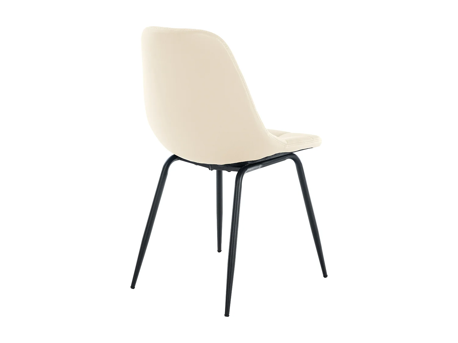 Lot de 2  chaise salle à manger - Similicuir - Crème - Tom