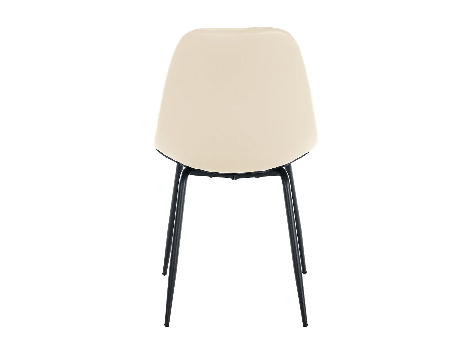 Lot de 2  chaise salle à manger - Similicuir - Crème - Tom