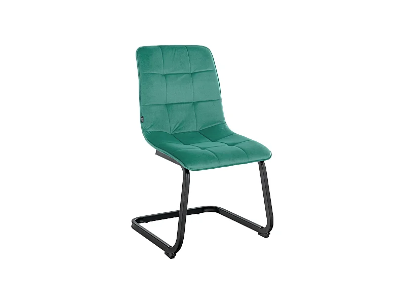 Freischwinger Stuhl - Metall & natura - grün - Vermont