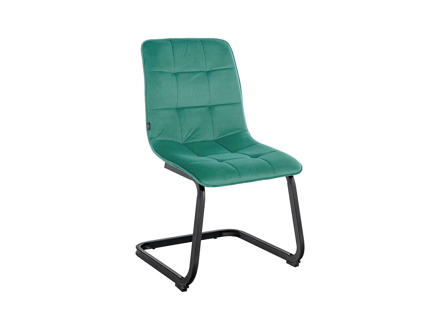 Freischwinger Stuhl - Metall & natura - grün - Vermont