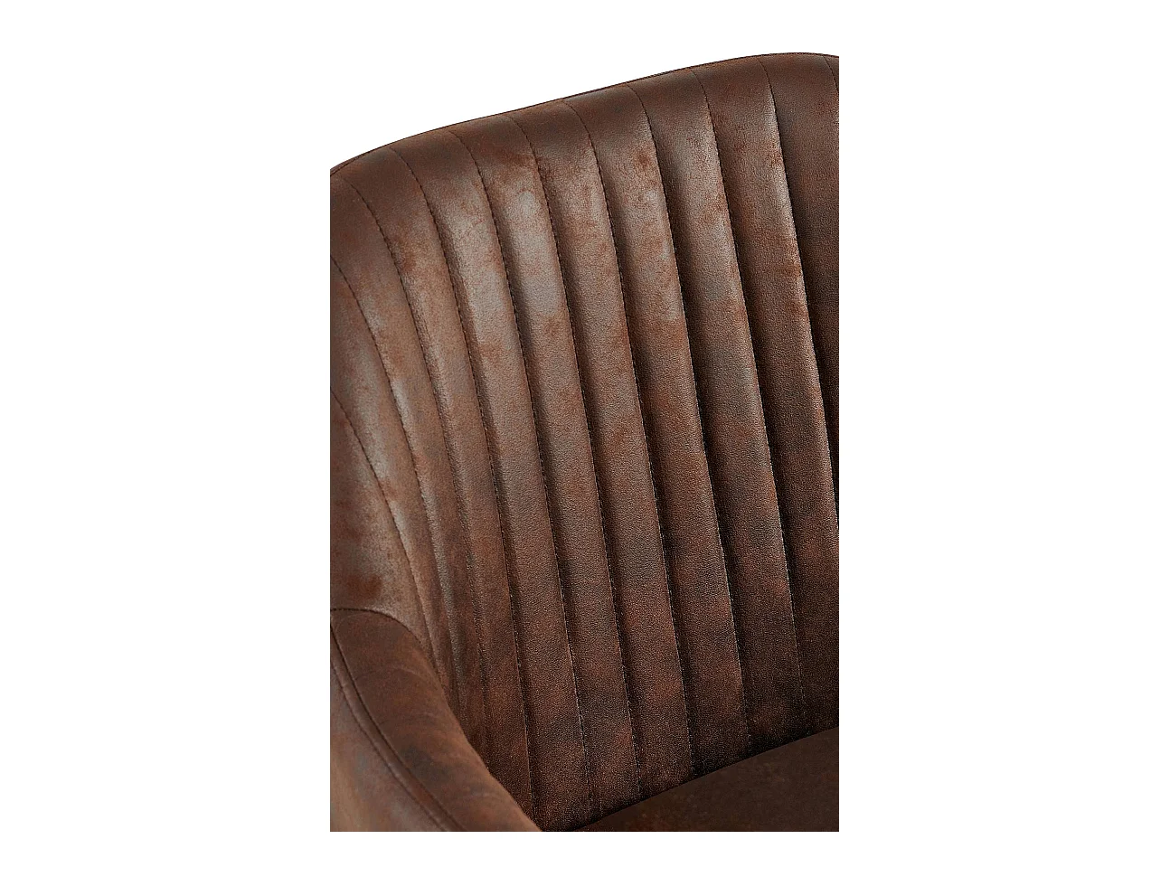 chaise salle à manger - Similicuir vintage - Marron foncé - Welby