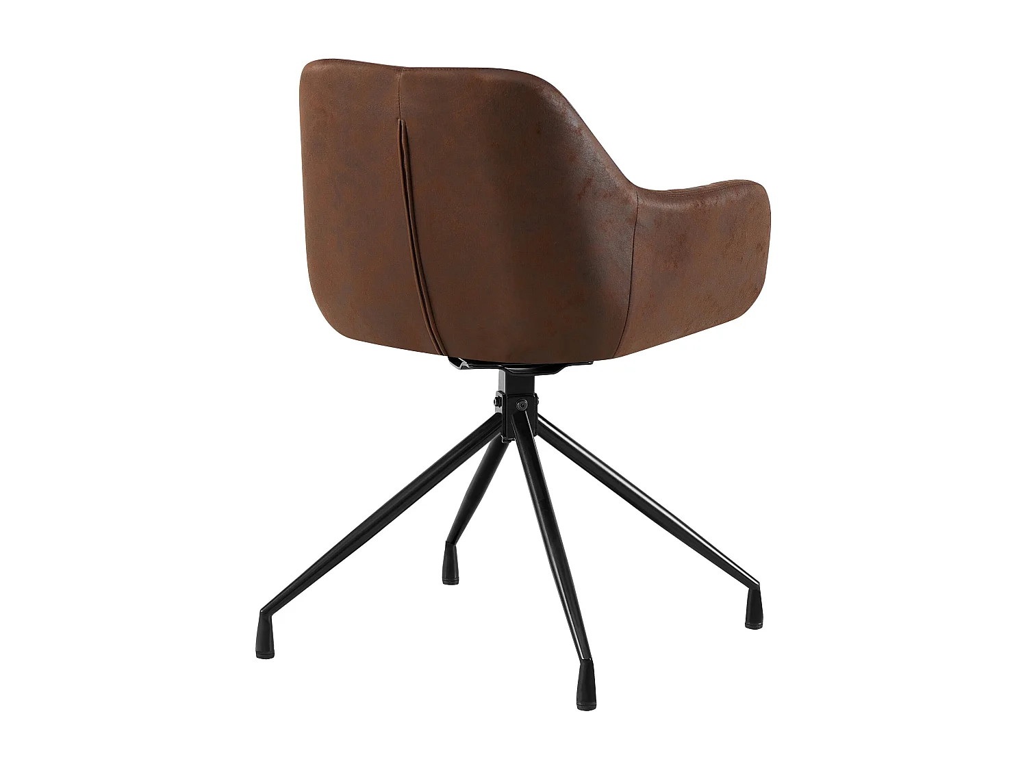 chaise salle à manger - Similicuir vintage - Marron foncé - Welby