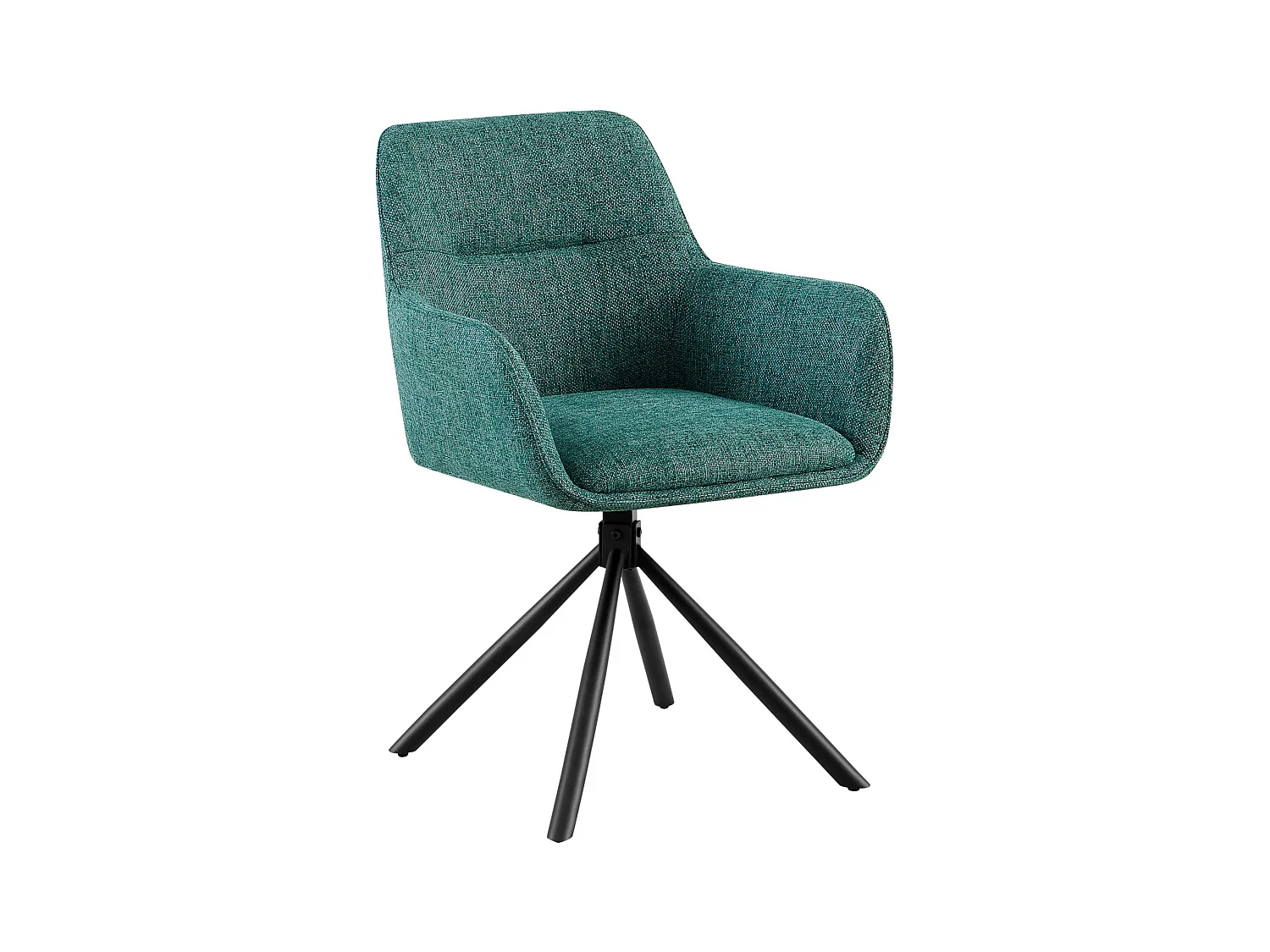 chaises avec accoudoirs - Tissu - Vert foncé - Tipton