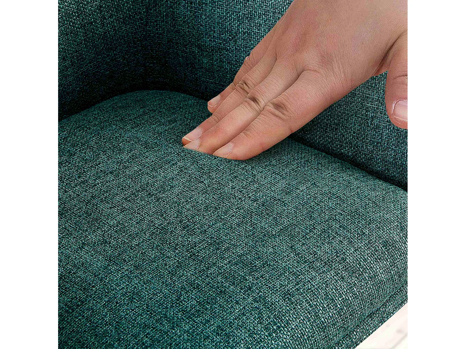 chaises avec accoudoirs - Tissu - Vert foncé - Tipton