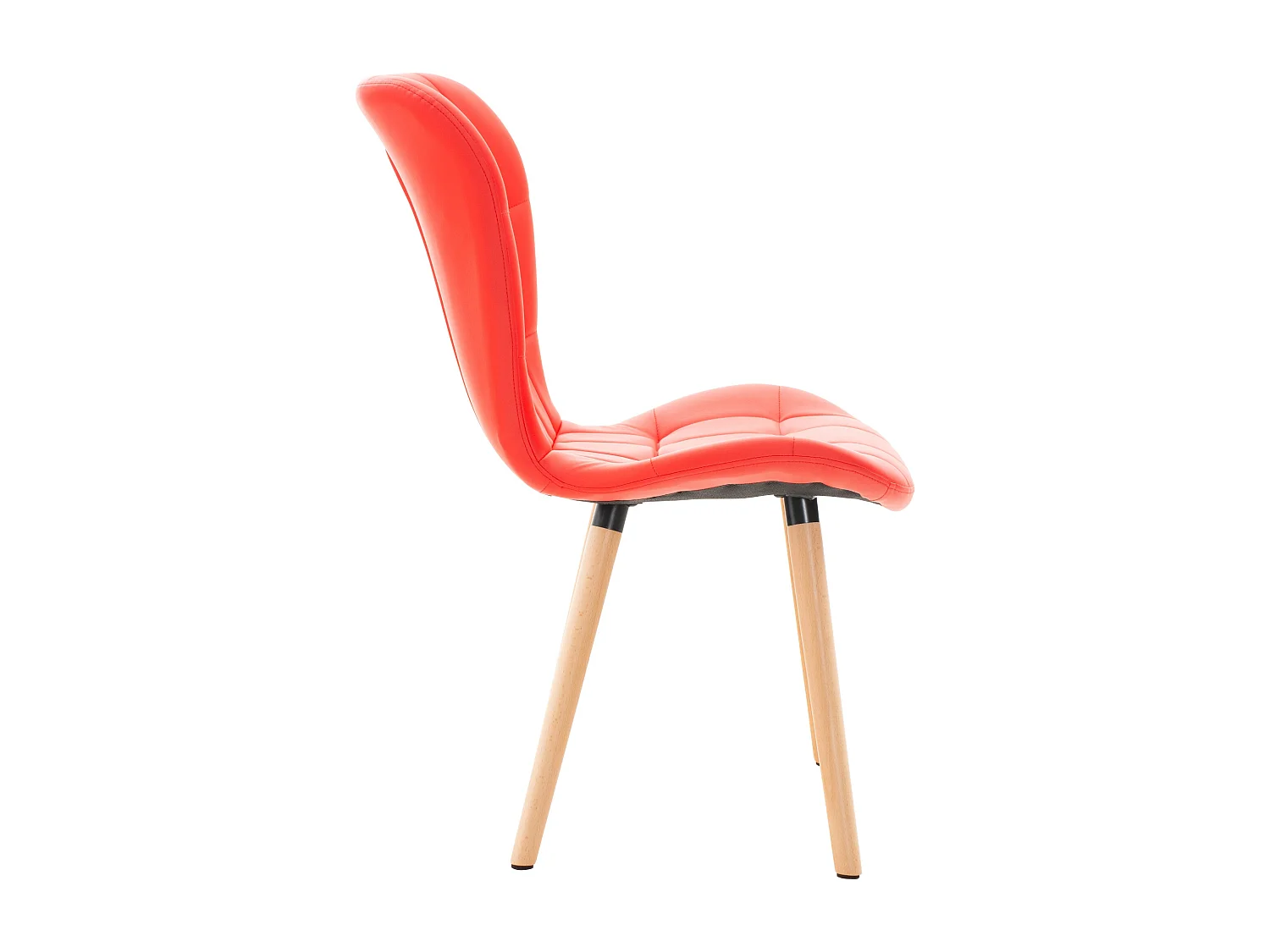 chaise salle à manger - Similicuir & Nature - Rouge - Elda