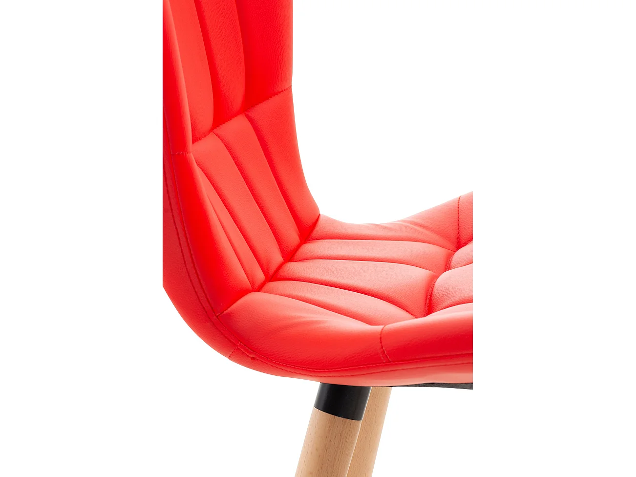 chaise salle à manger - Similicuir & Nature - Rouge - Elda