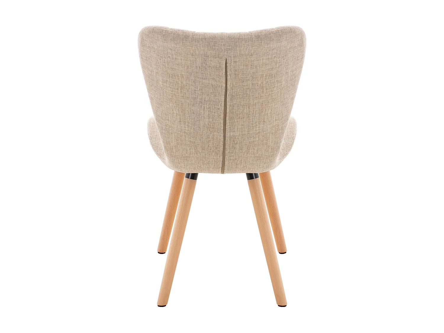 Lot de 2  chaise salle à manger - Tissu - Crème - Elda