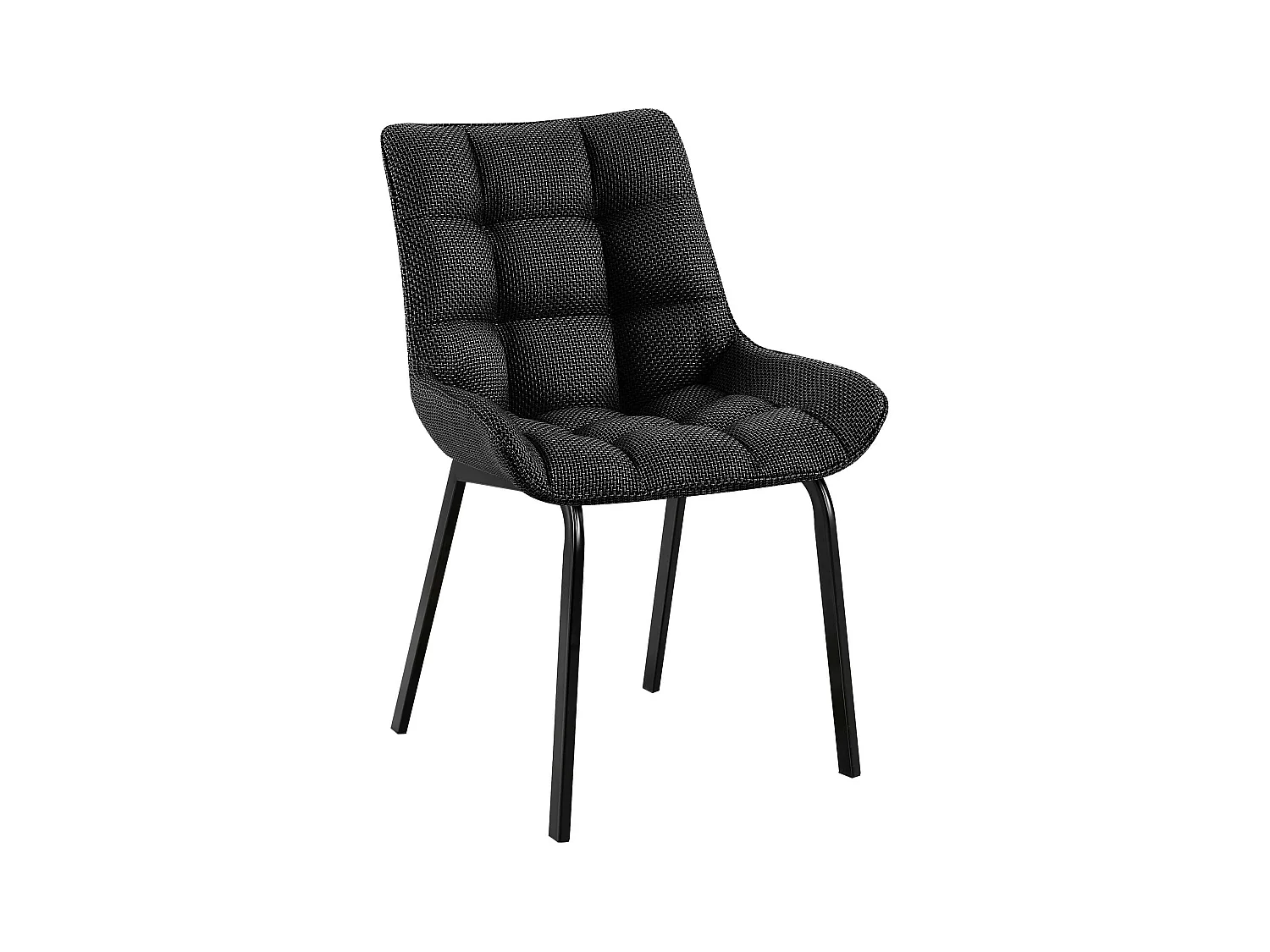 chaise salle à manger - Tissu - Gris titane - Saranda
