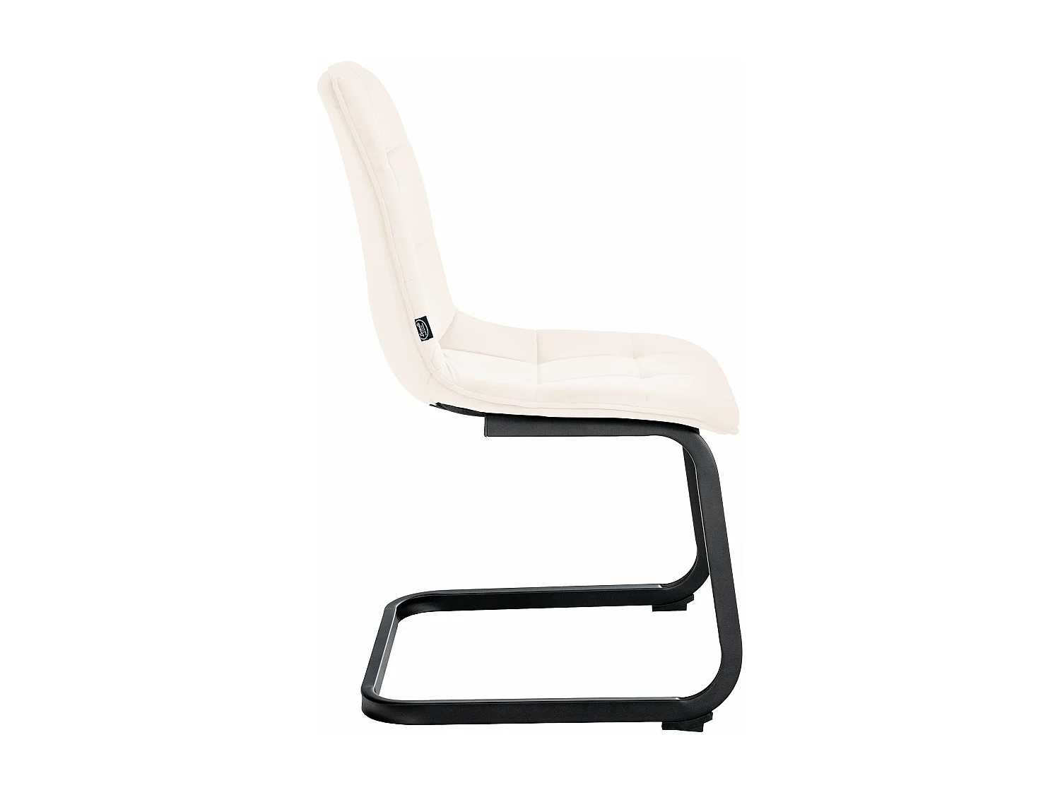Lot de 2  chaises oscillantes - Velours - Crème - Vermont