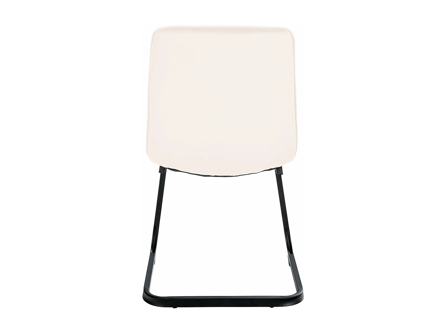 Lot de 2  chaises oscillantes - Velours - Crème - Vermont