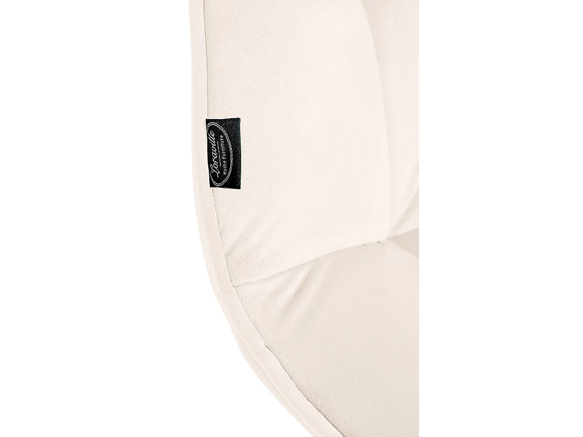 Lot de 2  chaises oscillantes - Velours - Crème - Vermont