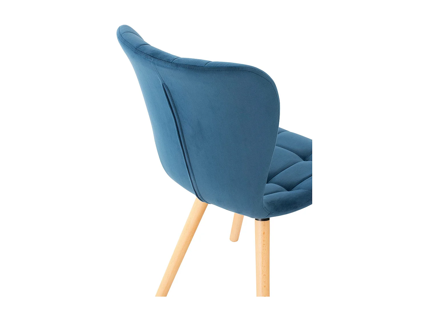 Lot de 2  chaise salle à manger - Velours - Bleu - Elda