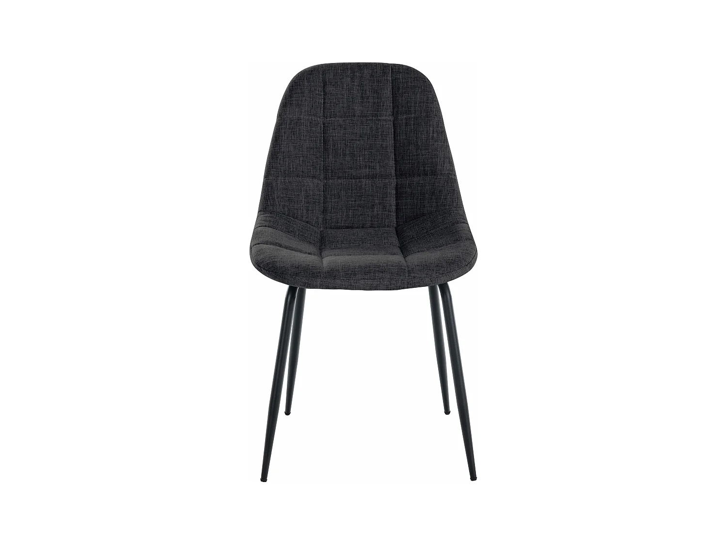 Lot de 2  chaise salle à manger - Tissu - Gris foncé - Tom