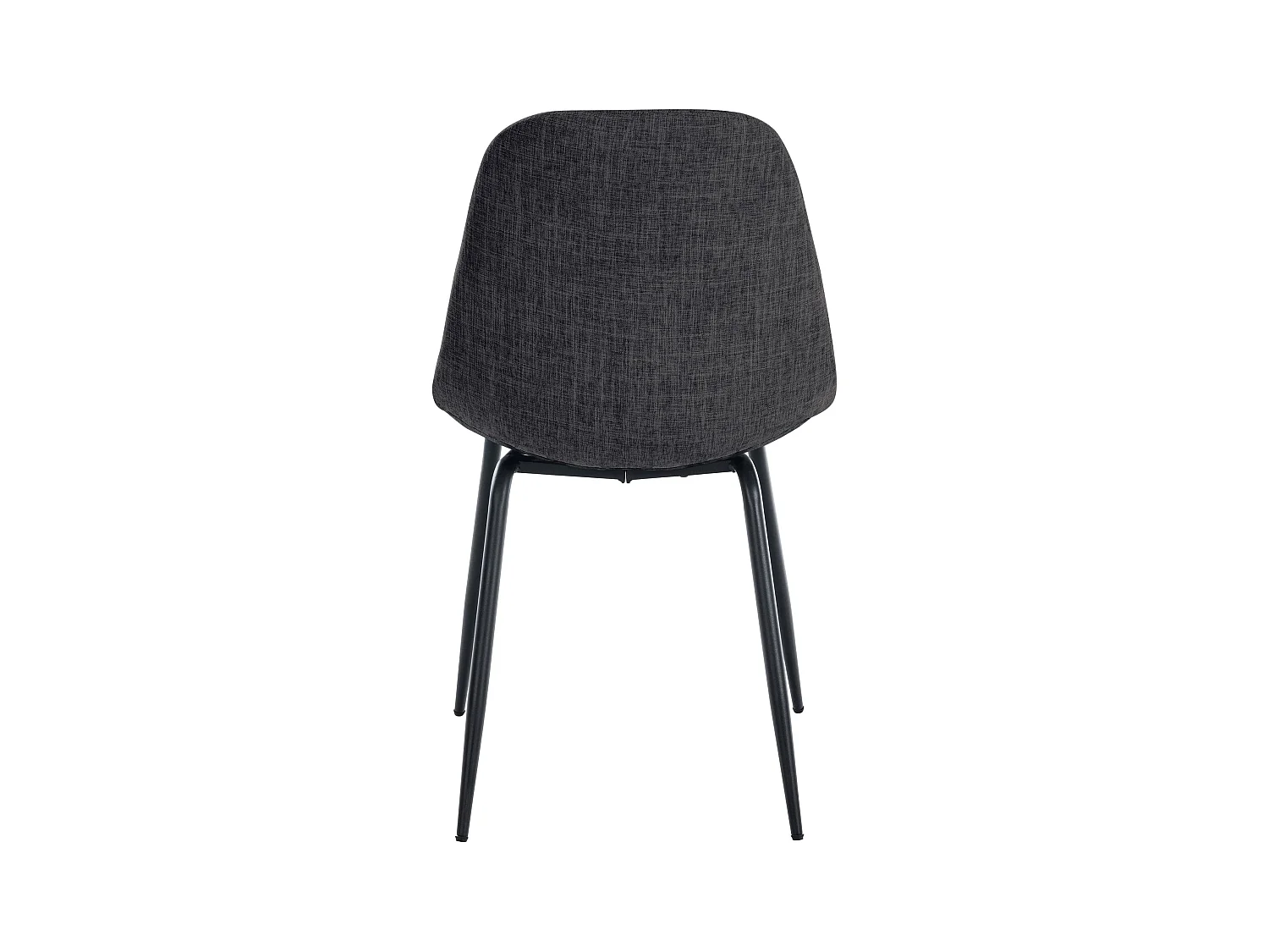 Lot de 2  chaise salle à manger - Tissu - Gris foncé - Tom