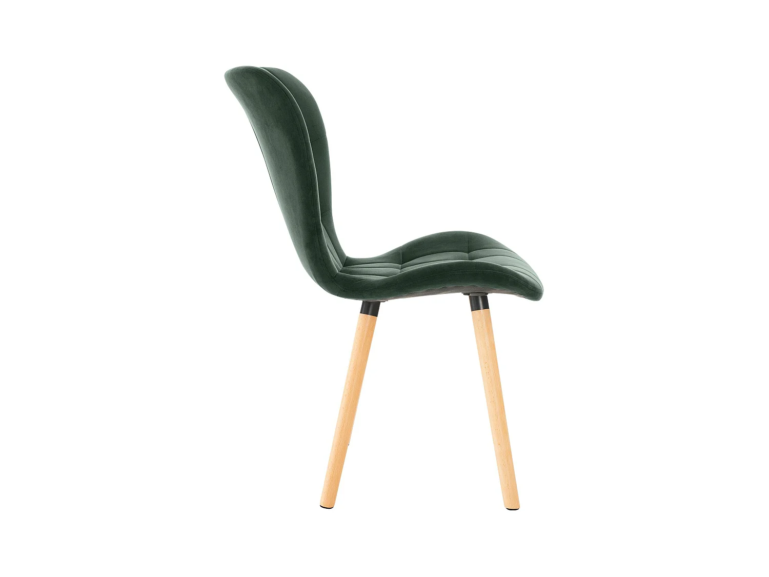 Lot de 2  chaise salle à manger - Velours - Vert - Elda