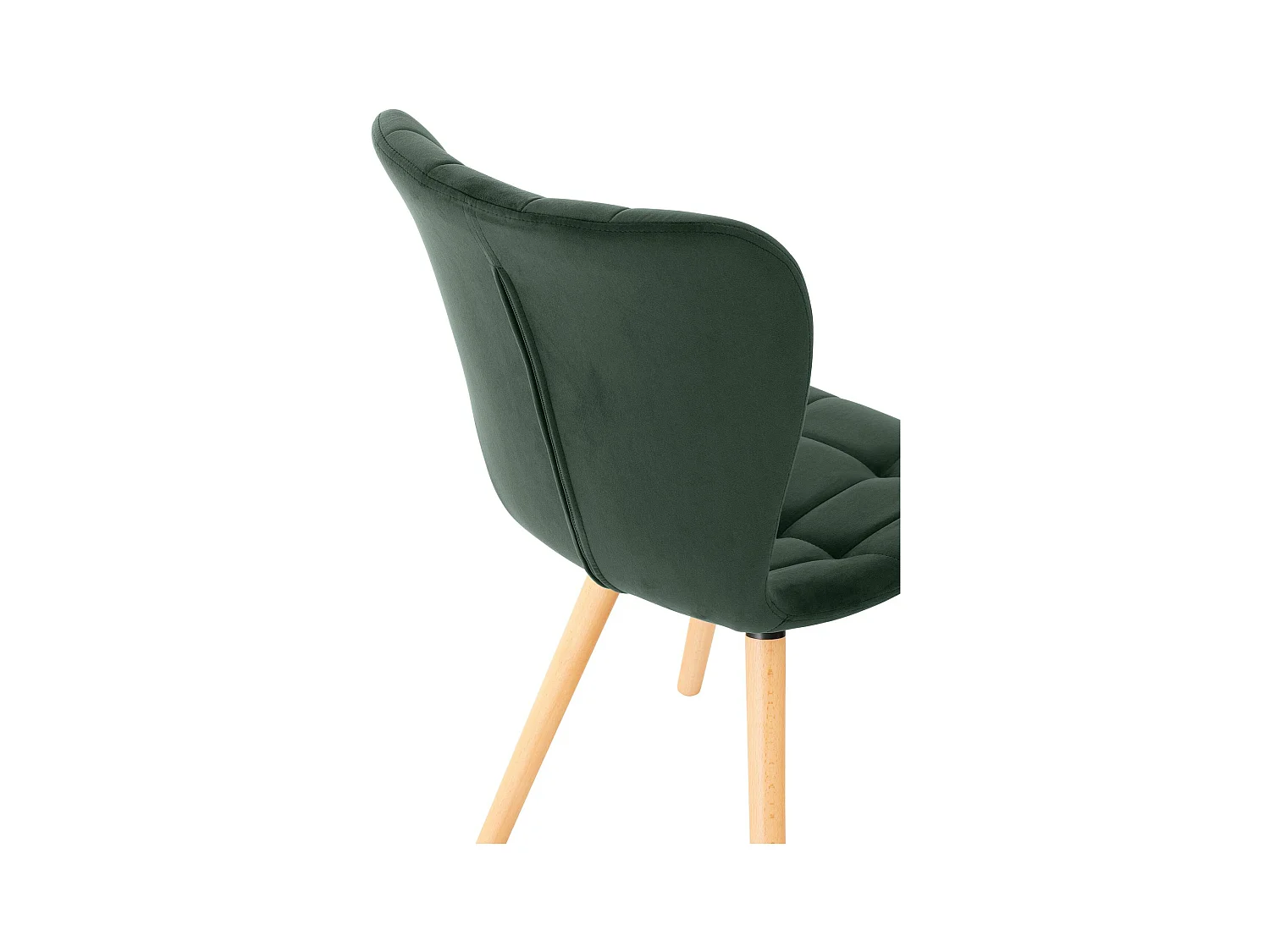 Lot de 2  chaise salle à manger - Velours - Vert - Elda