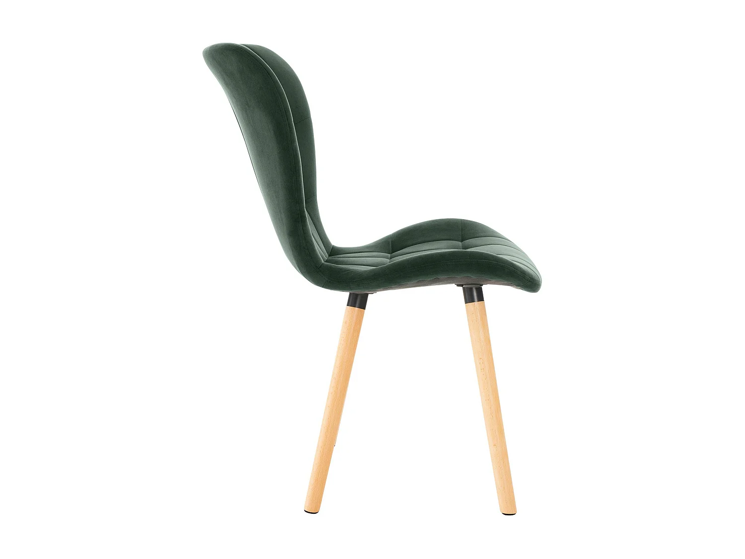 Lot de 2  chaise salle à manger - Velours - Vert - Elda