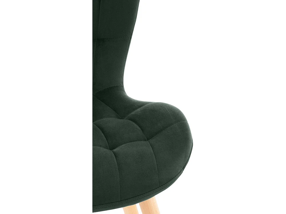 Lot de 2  chaise salle à manger - Velours - Vert - Elda