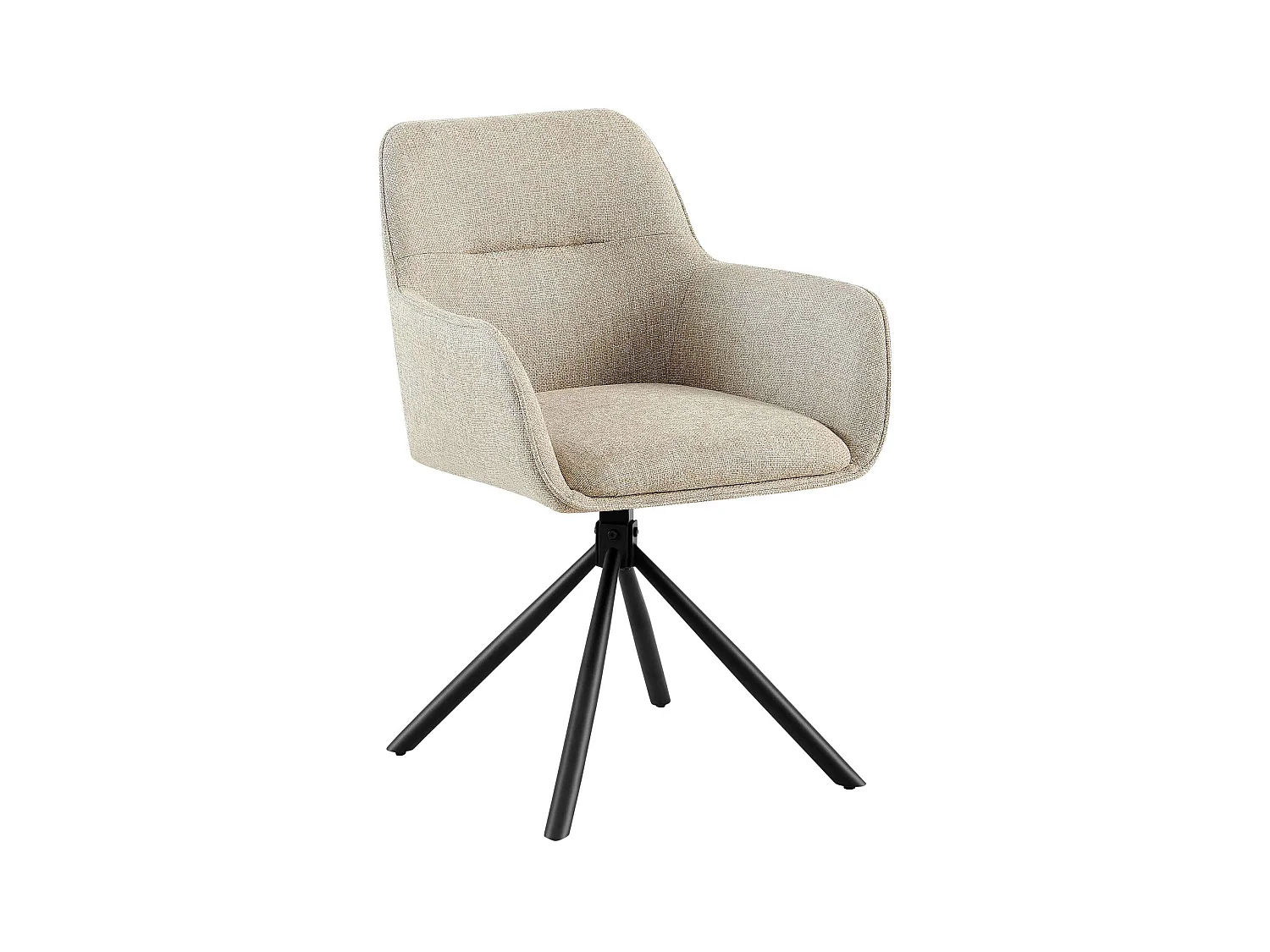 chaises avec accoudoirs - Tissu - Taupe - Tipton