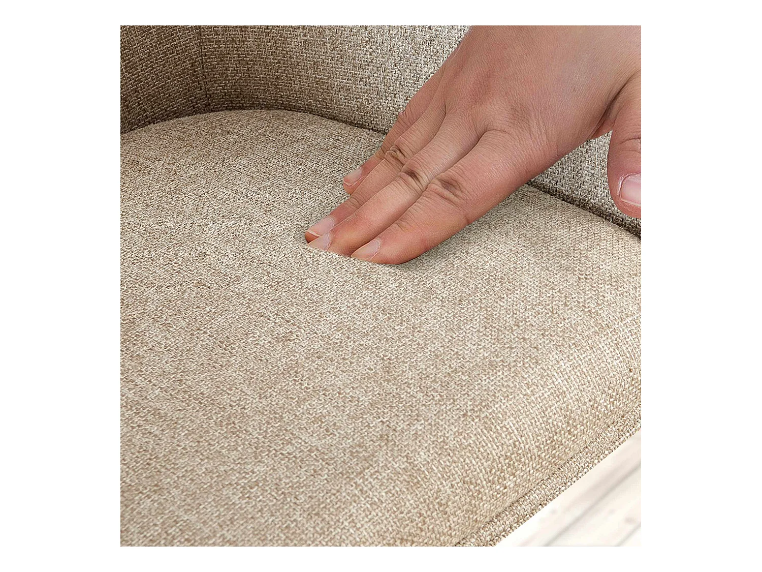 chaises avec accoudoirs - Tissu - Taupe - Tipton