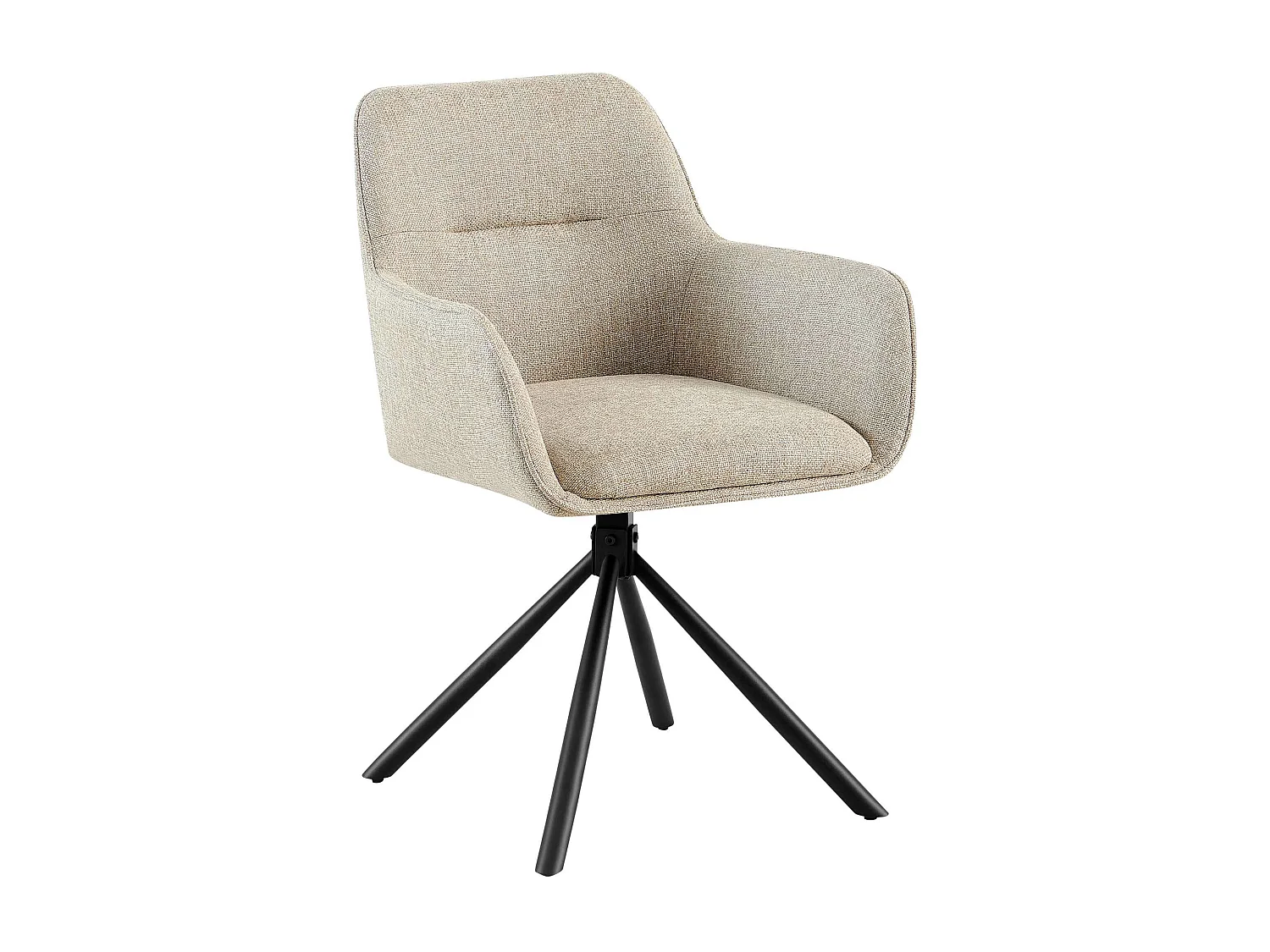 chaises avec accoudoirs - Tissu - Taupe - Tipton